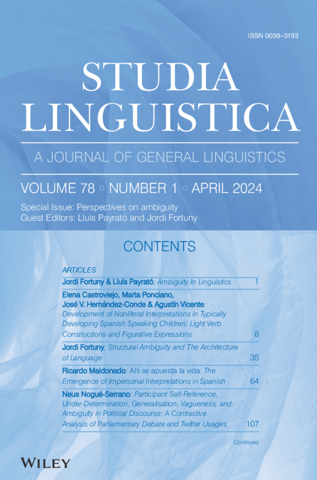 Publicació Studia Linguistica Payrató Fortuny